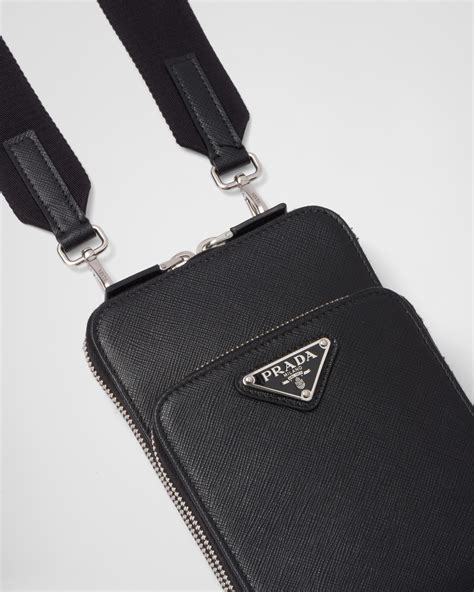 prada saffiano leather cellphone case|Black Saffiano Leather Smartphone Case .